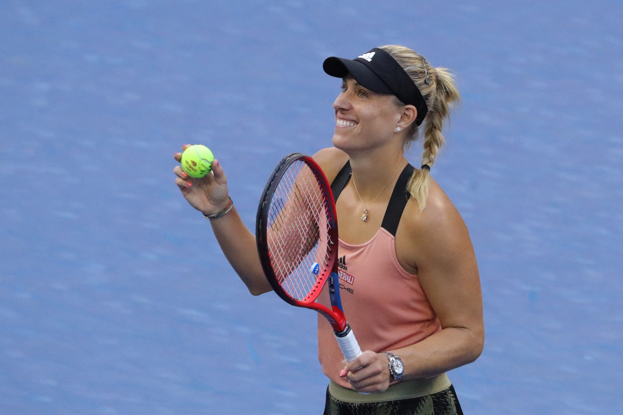Kerber comes through clash of former champions while teenager dumps Tsitsipas out of US Open