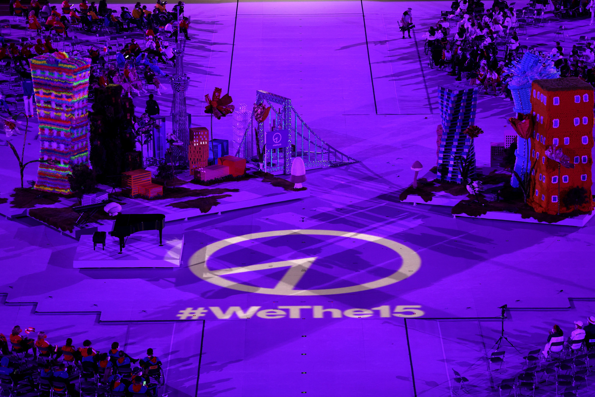 The WeThe15 human rights campaign was highlighted during the Closing Ceremony ©Getty Images