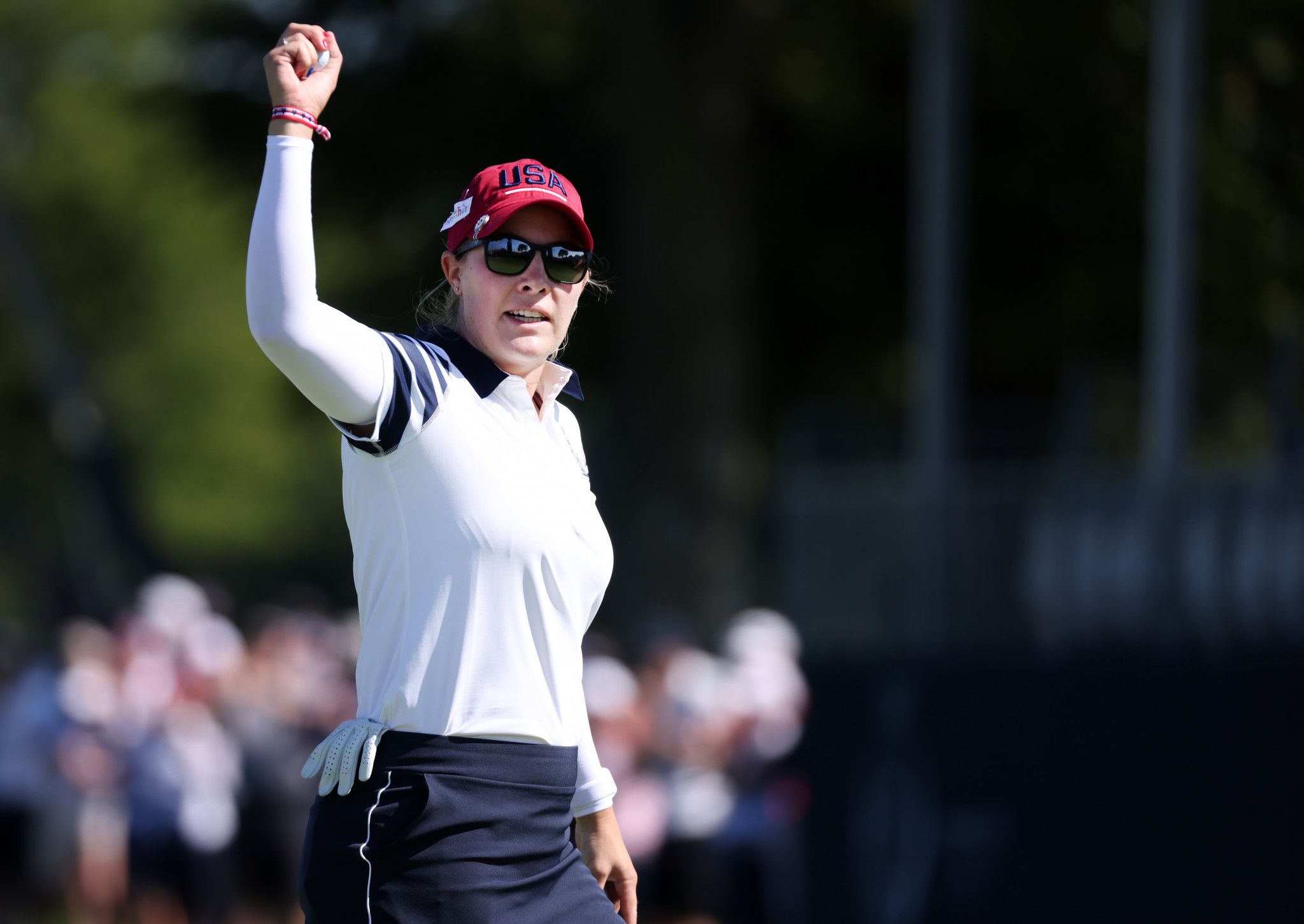Jennifer Kupcho scored 1.5 points for the US on day two of the Solheim Cup with a win and a half in her two matches ©Getty Images