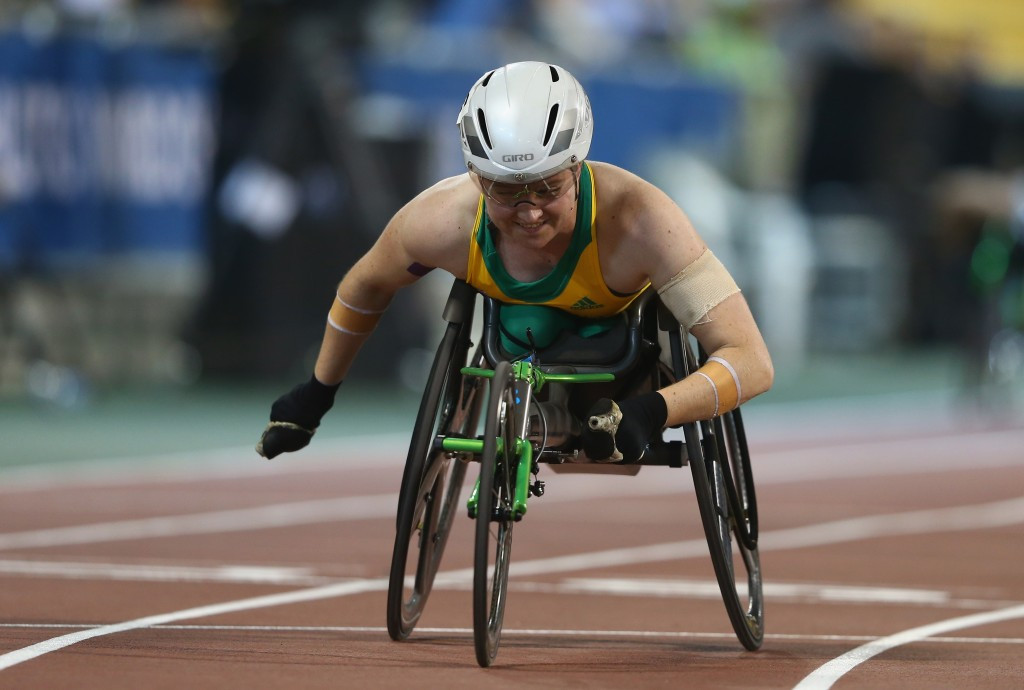 Double world champion Angela Ballard earned three golds on the opening day of the IPC Athletics Grand Prix in Canberra ©Getty Images