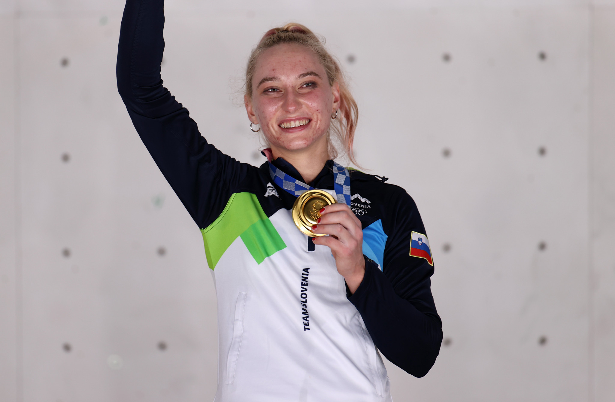 Slovenia's Janja Garnbret has been voted as the World Games Athlete of the Month after winning the first sports climbing Olympic gold medal at Tokyo 2020 ©Getty Images