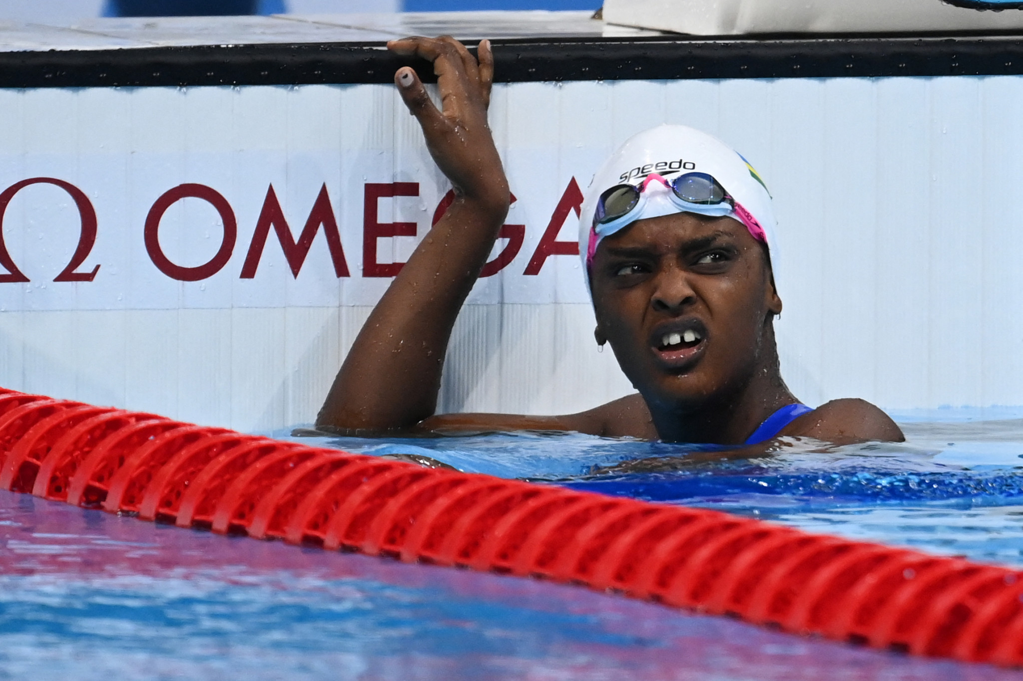 Alphonsine Agahozo was one of two swimmers who represented Rwanda at Tokyo 2020 - the nation's 10th appearance since making an Olympic debut at Los Angeles 1984 where Rwanda failed to win a medal ©Getty Images