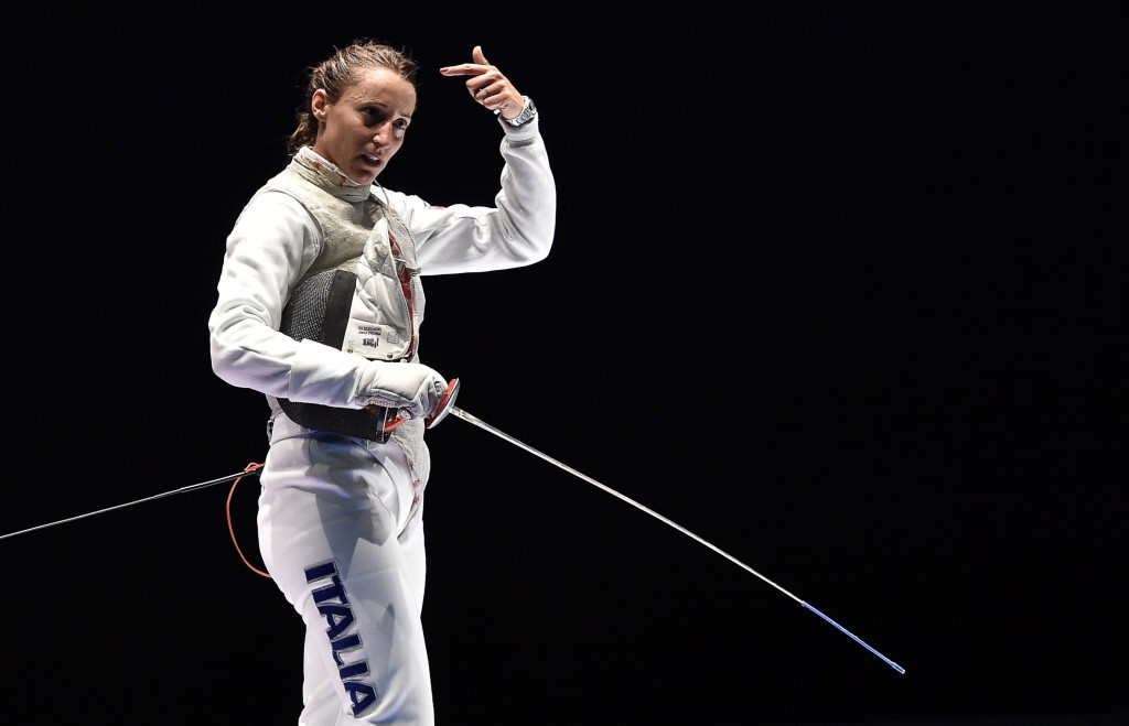 Italy's Elisa Di Francisca won the individual women's foil event in Algiers