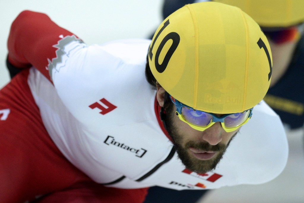Canadian Charles Hamelin topped the podium in the men's 1,000m event 