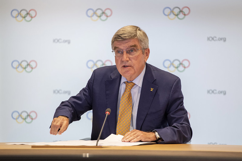 IOC President Thomas Bach suggested the organisation was opposed to FIFA's biennial World Cup plan ©IOC