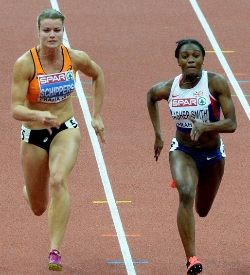 The Netherlands’ Dafne Schippers won the women’s 60 metres race in a time of 7.08sec ©Getty Images