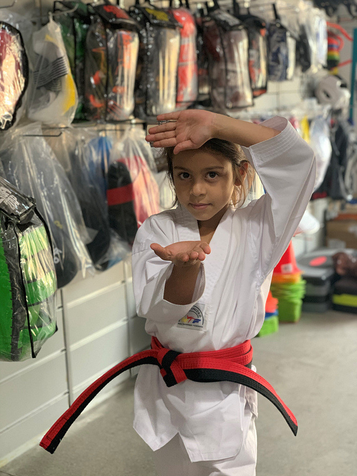 Doaa Al-Ayoub became the youngest refugee to receive a black belt in taekwondo at the age of six ©World Taekwondo