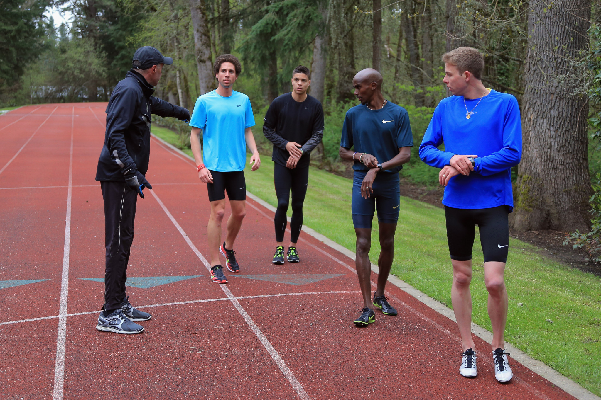 Alberto Salazar, far left, was supposed to take American long-distance running to new heights through the Nike Oregon Project, but instead it is now shuttered and the head coach banned for both doping and safe-sport violations ©Getty Images