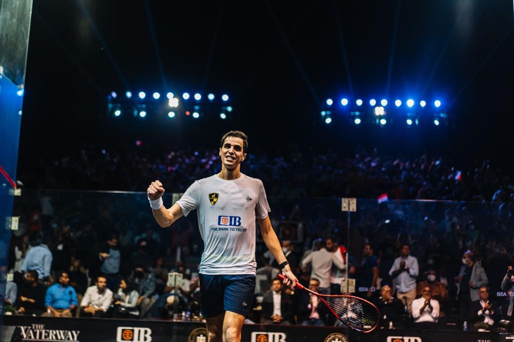 Ali Farag came from two games down to triumph in the men's final ©PSA