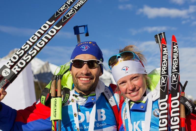 France’s Martin Fourcade and Marie Dorin Habert earned a comfortable win in Canada ©IBU