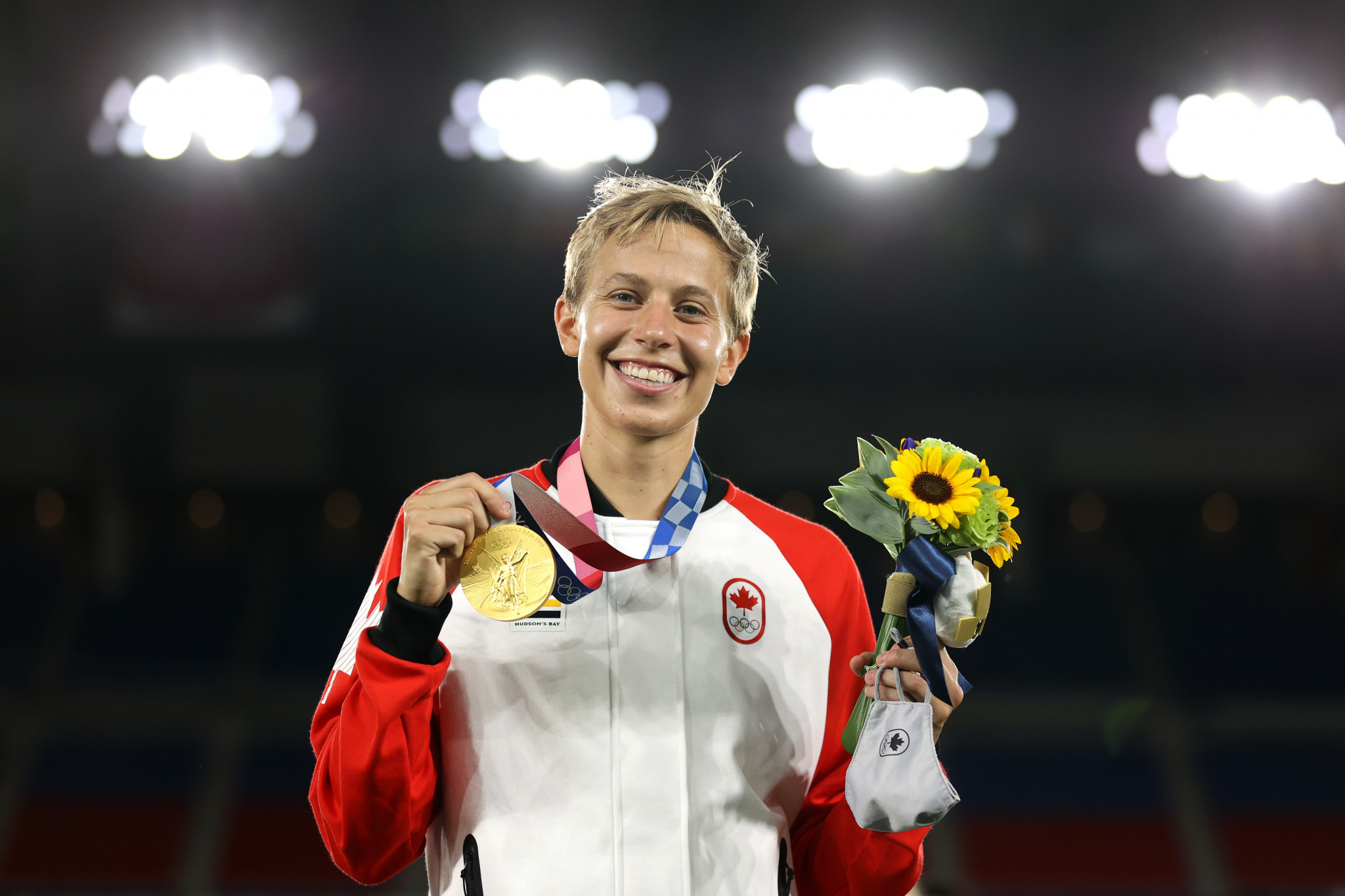 Quinn is the first openly non-binary transgender athlete to compete and win a gold medal at an Olympic Games ©Getty Images

