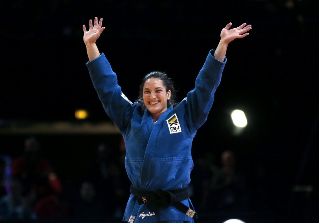 Brazil's Mayra Aguiar has now beaten American Olympic gold medallist Kayla Harrison in eight of their 15 head-to-head meetings, a run she will hope to continue at Rio 2016 ©Getty Images