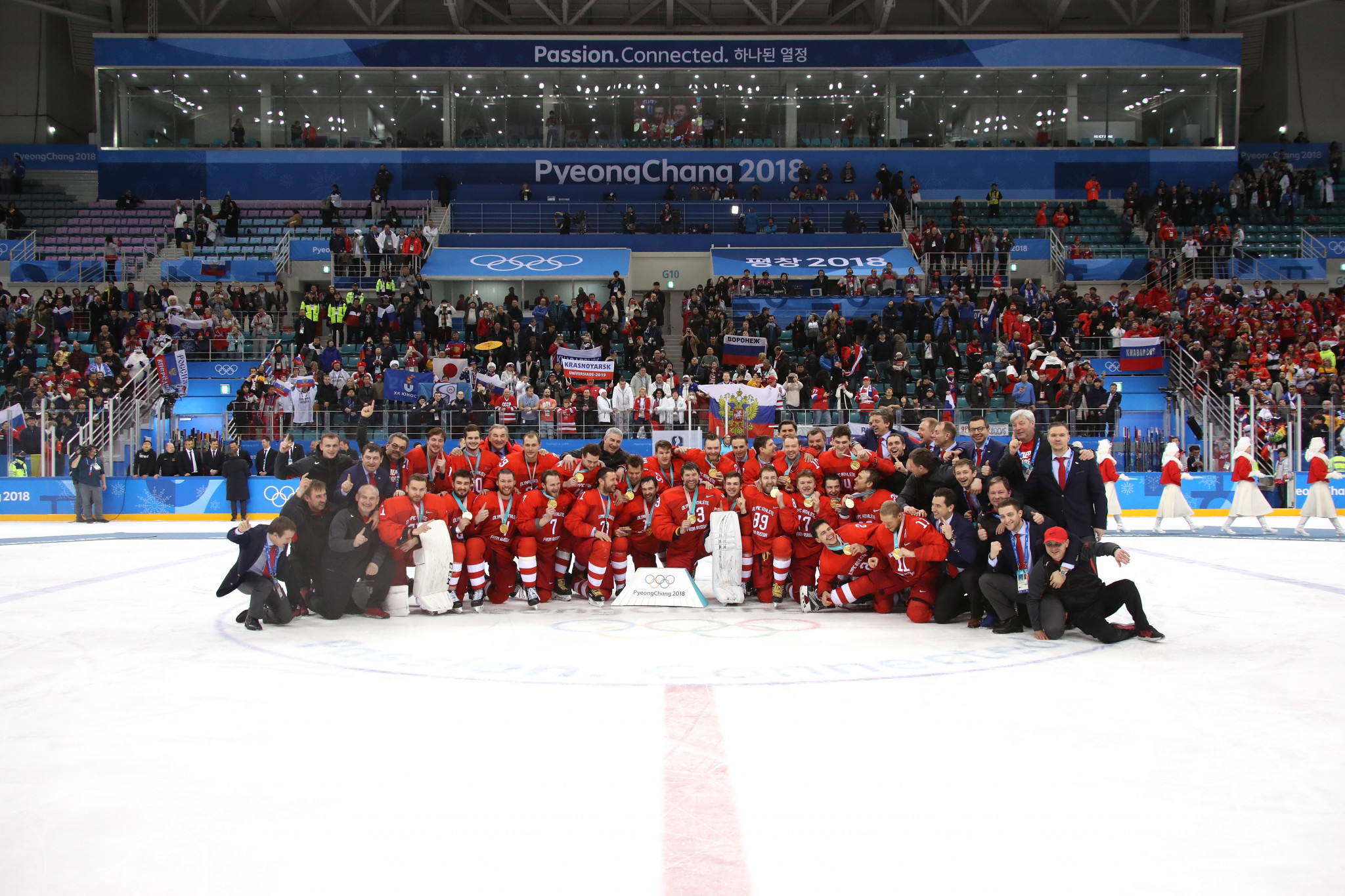 The Russian Olympic Committee will open the men's ice hockey competition at Beijing 2022 as defending champions ©Getty Images