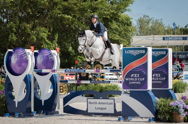 Kent Farrington won a closely fought competition in a jump off in Wellington