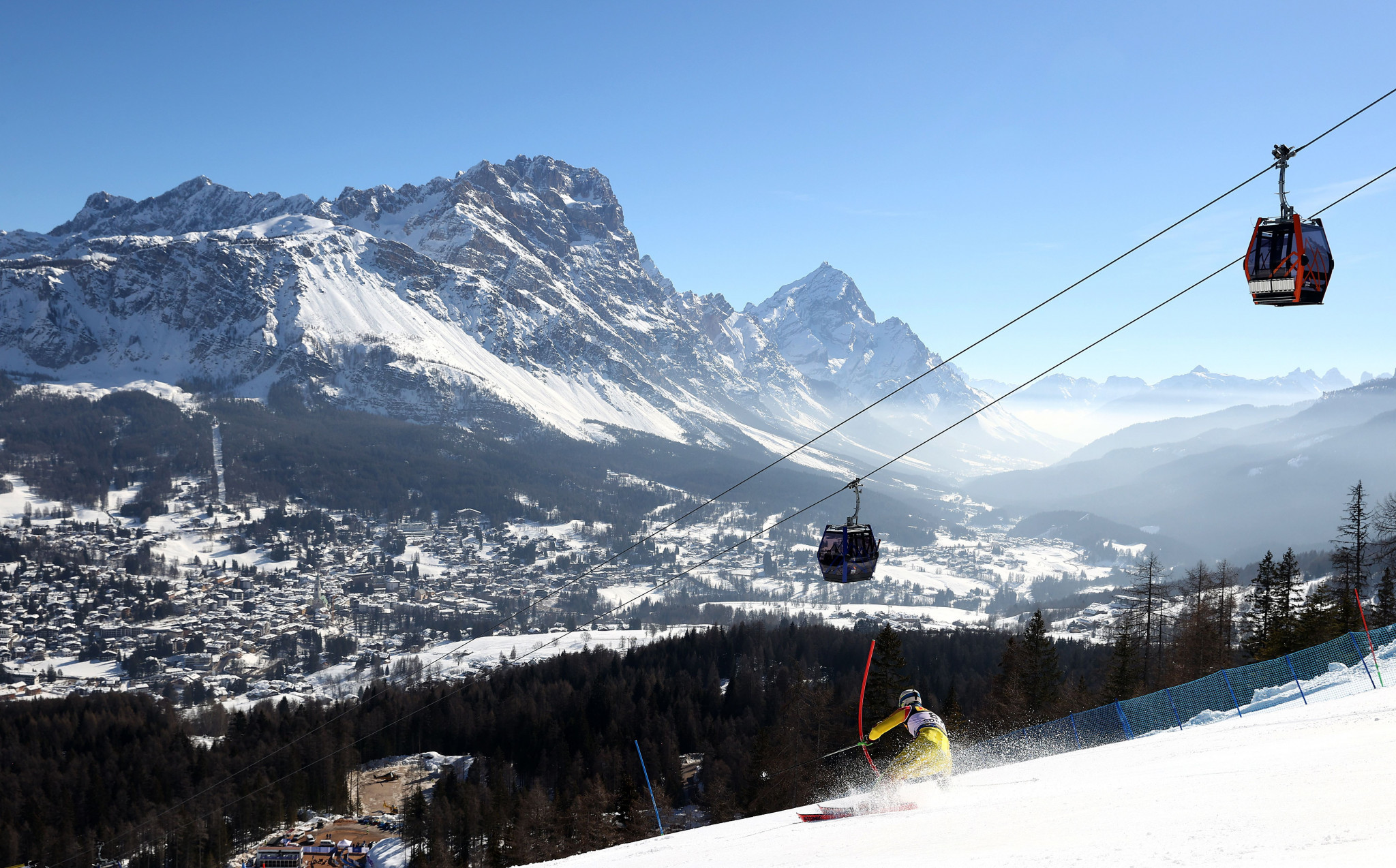 Alpine skiing, bobsleigh, skeleton, luge, curling and biathlon will take place in the Cortina d'Ampezzo cluster at the 2026 Winter Olympics ©Getty Images