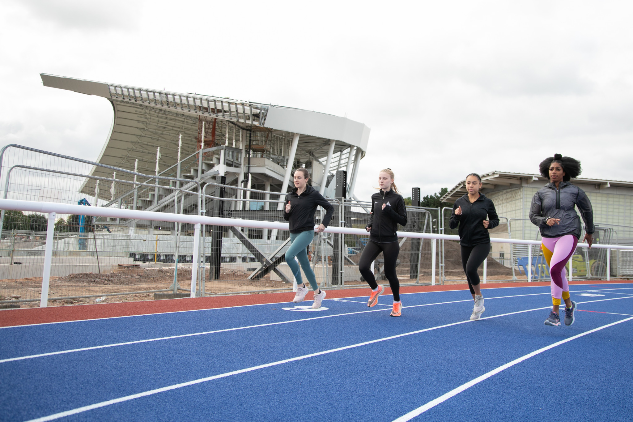 Kadeena Cox visited the Alexander Stadium to check out a new adjoining running track and progress made on a transformation of the venue for the Commonwealth Games ©Birmingham 2022