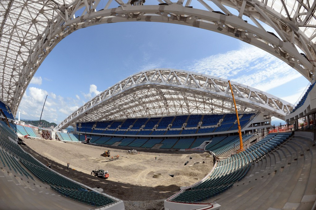 The Fisht Olympic Stadium is currently being prepared to host football matches at the 2018 FIFA World Cup