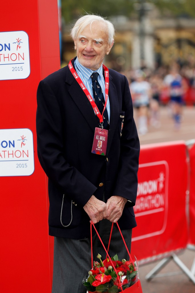 John Disley, pictured here at last year's race, remained involved with the London Marathon