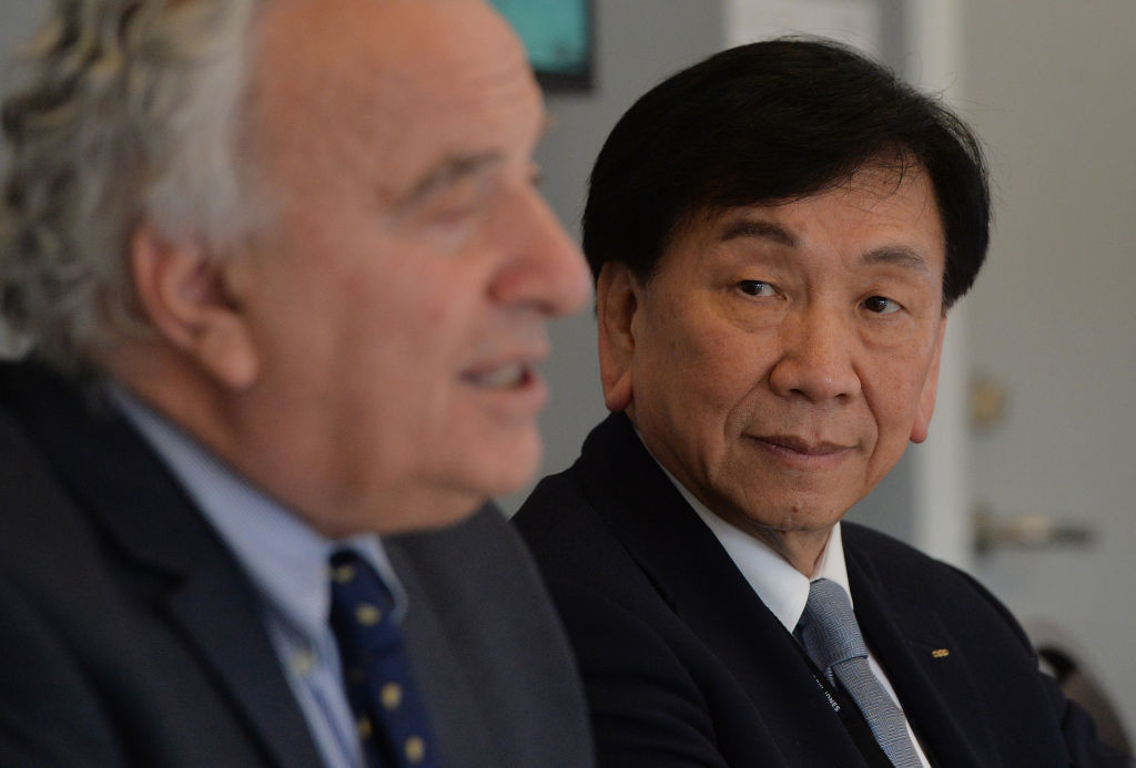 Former AIBA President CK Wu, right, is criticised in the report ©Getty Images