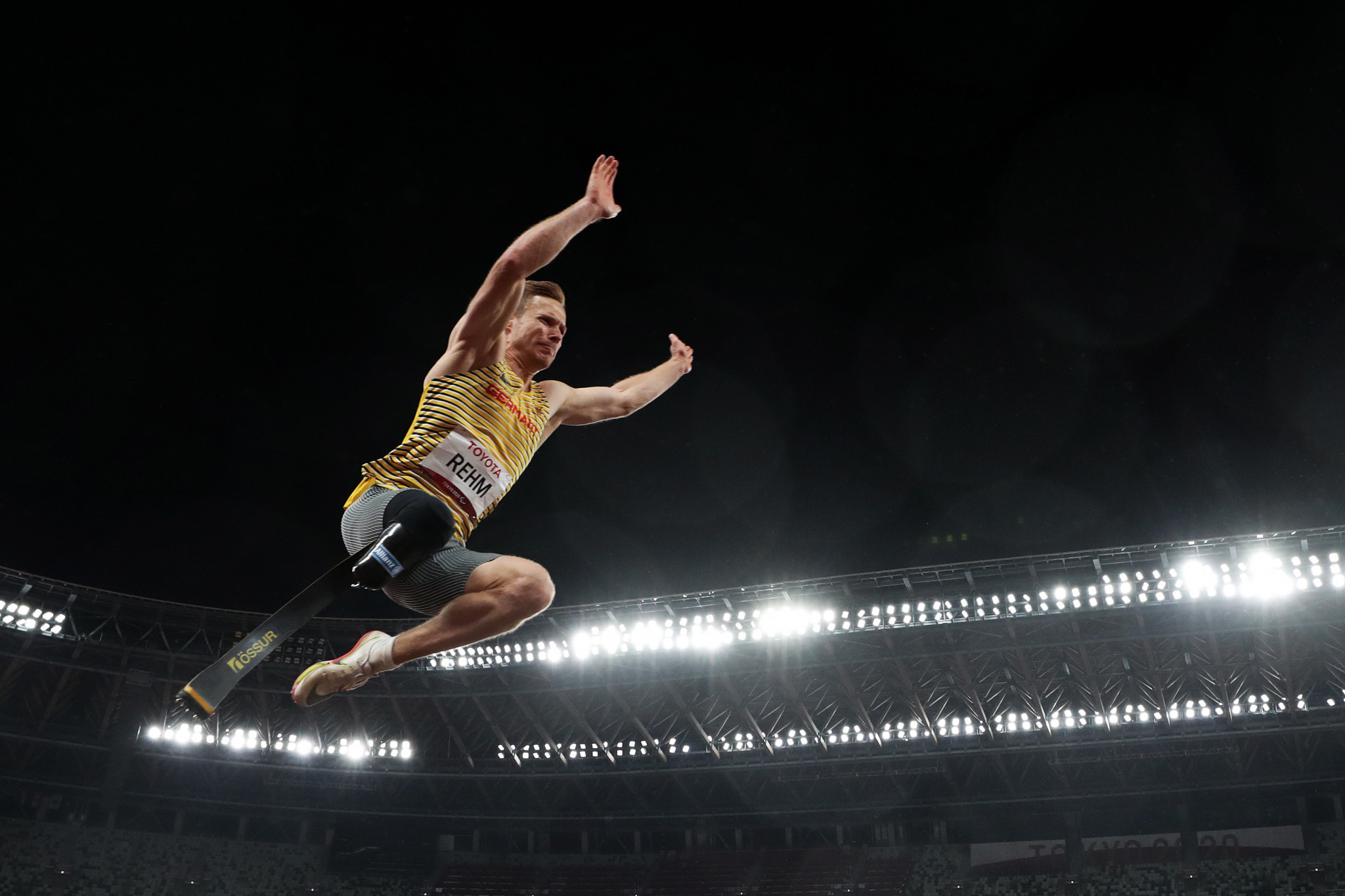 Markus Rehm broke the men's long jump T64 world record with 8.62m at the European Championships in June ©Getty Images