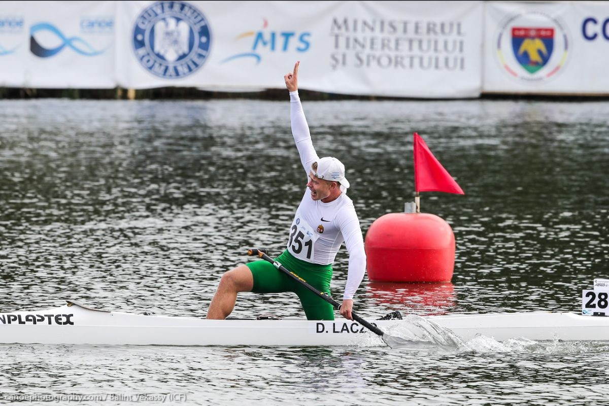 Hungary’s Daniel Laczo stormed to victory in the  men’s under-23 C1 race ©ICF