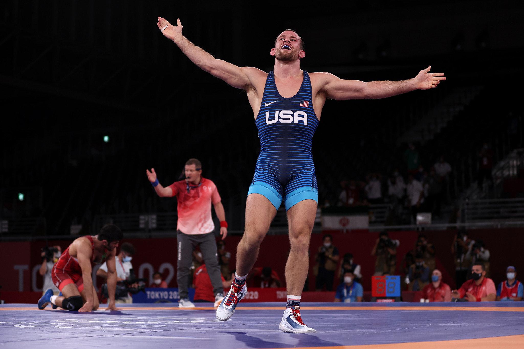 David Taylor has set up a mouthwatering final with Hassan Yazdani at the UWW World Championships ©Getty Images
