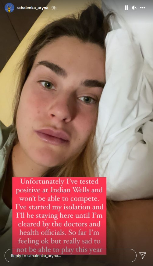 Aryna Sabalenka has informed fans that she will not be playing at the Indian Wells Masters ©Instagram/sabalenka_aryna