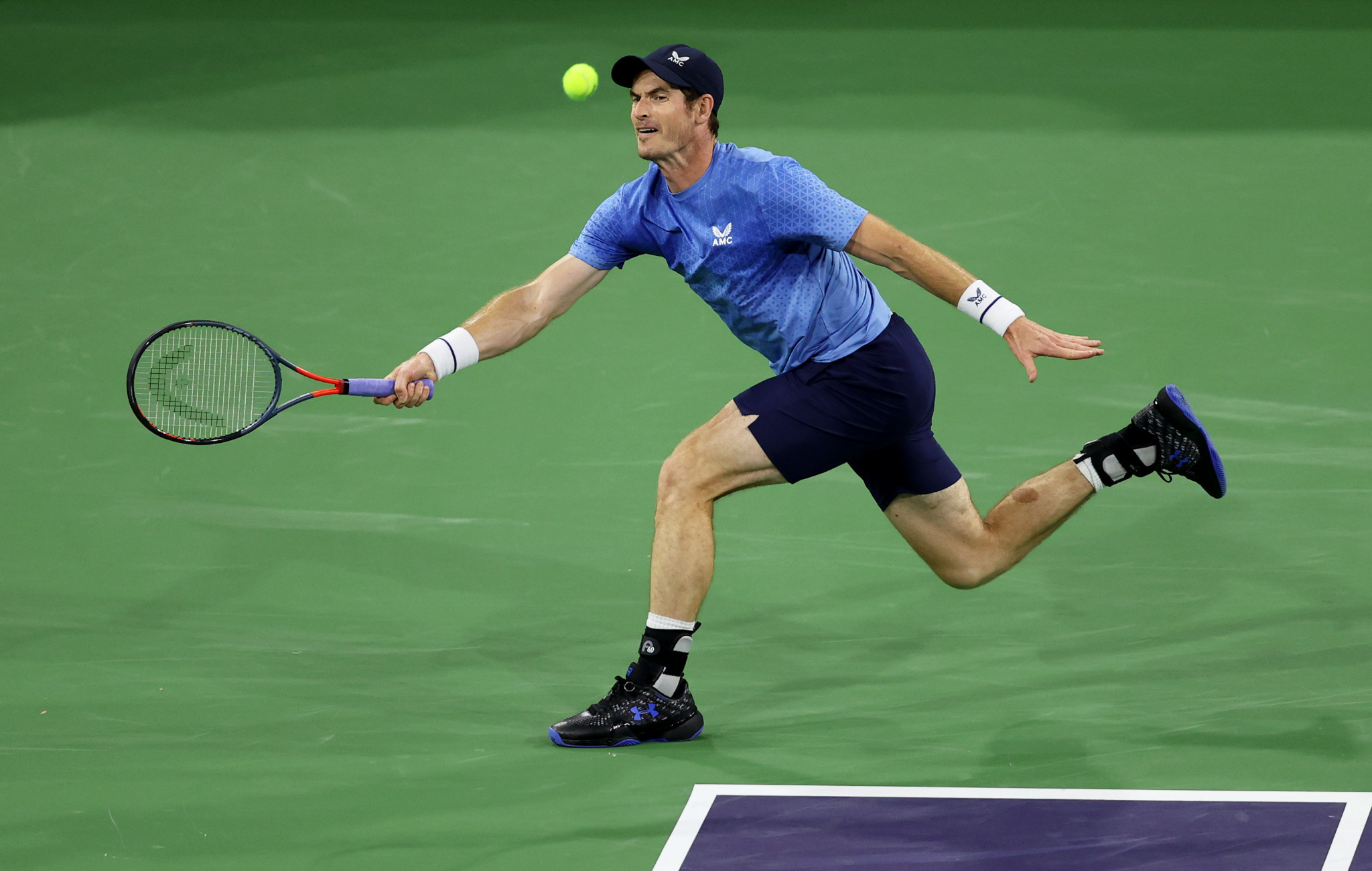 Andy Murray hit five aces in his victory over Adrian Mannarino ©Getty Images