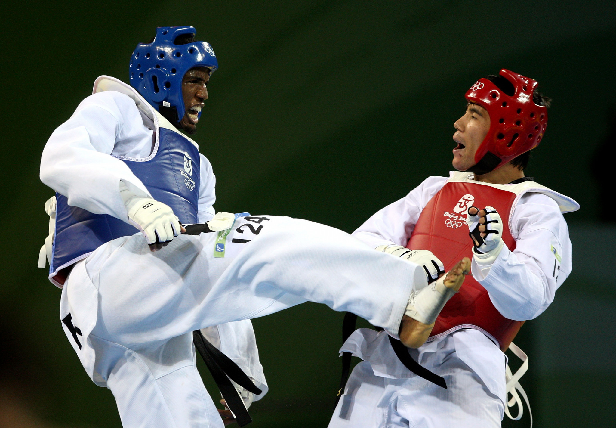 Chika Chukwumerije, left, is Nigeria's only Olympic medallist in taekwondo, winning bronze at Beijing 2008 ©Getty Images