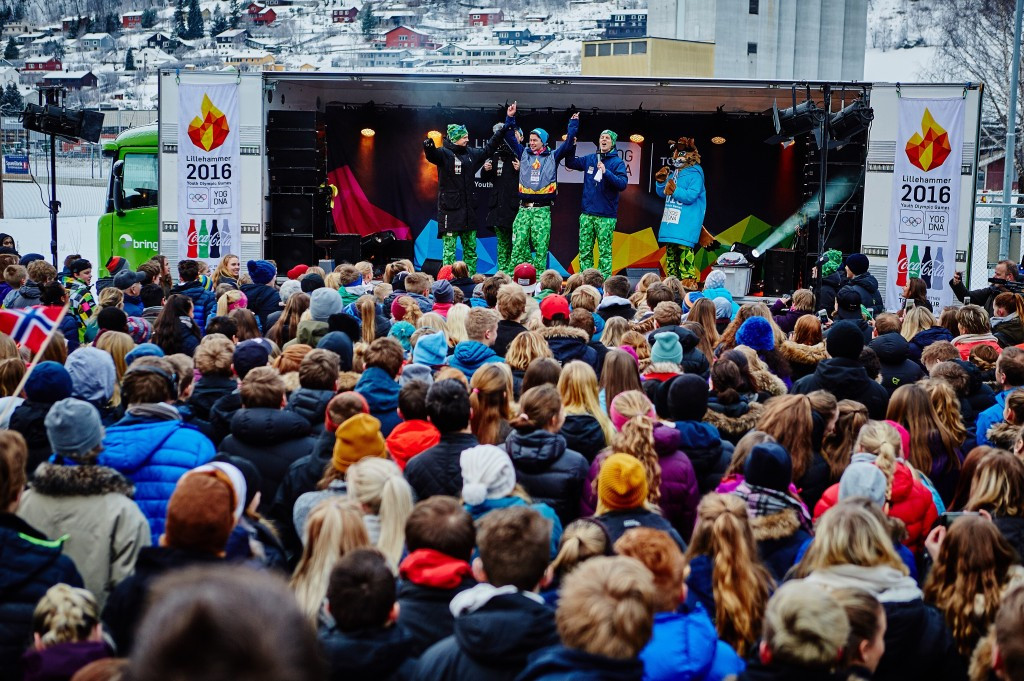 The Torch Relay for Lillehammer 2016 were well attended by the Norwegian locals ©Lillehammer 2016
