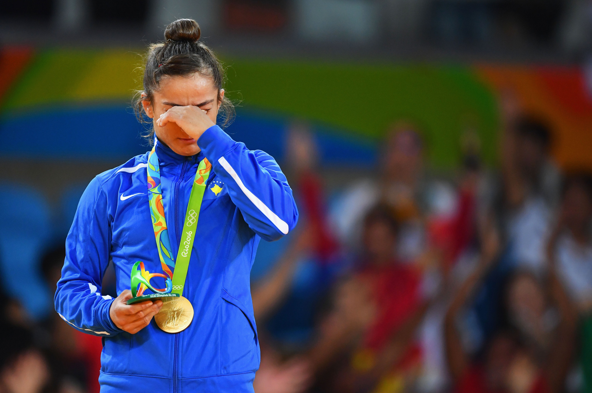 Majlinda Kelmendi was Kosovo's first Olympic gold medallist at Rio 2016 in the women's under-52kg judo ©Getty Images
