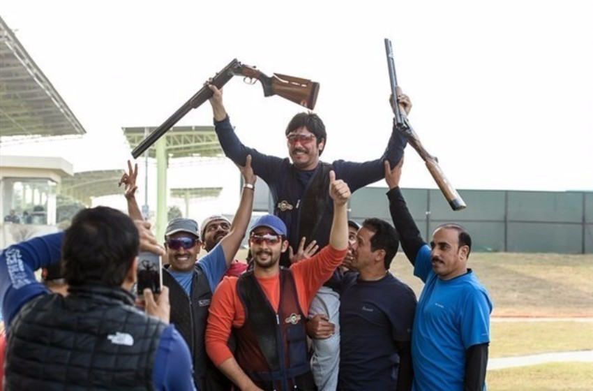 Kuwait's Abdulrahman Al-Faihan claimed trap gold at the Asian Olympic Shooting Qualifier in New Delhi last month, where he was competing under the ISSF flag due to the ban ©ISSF