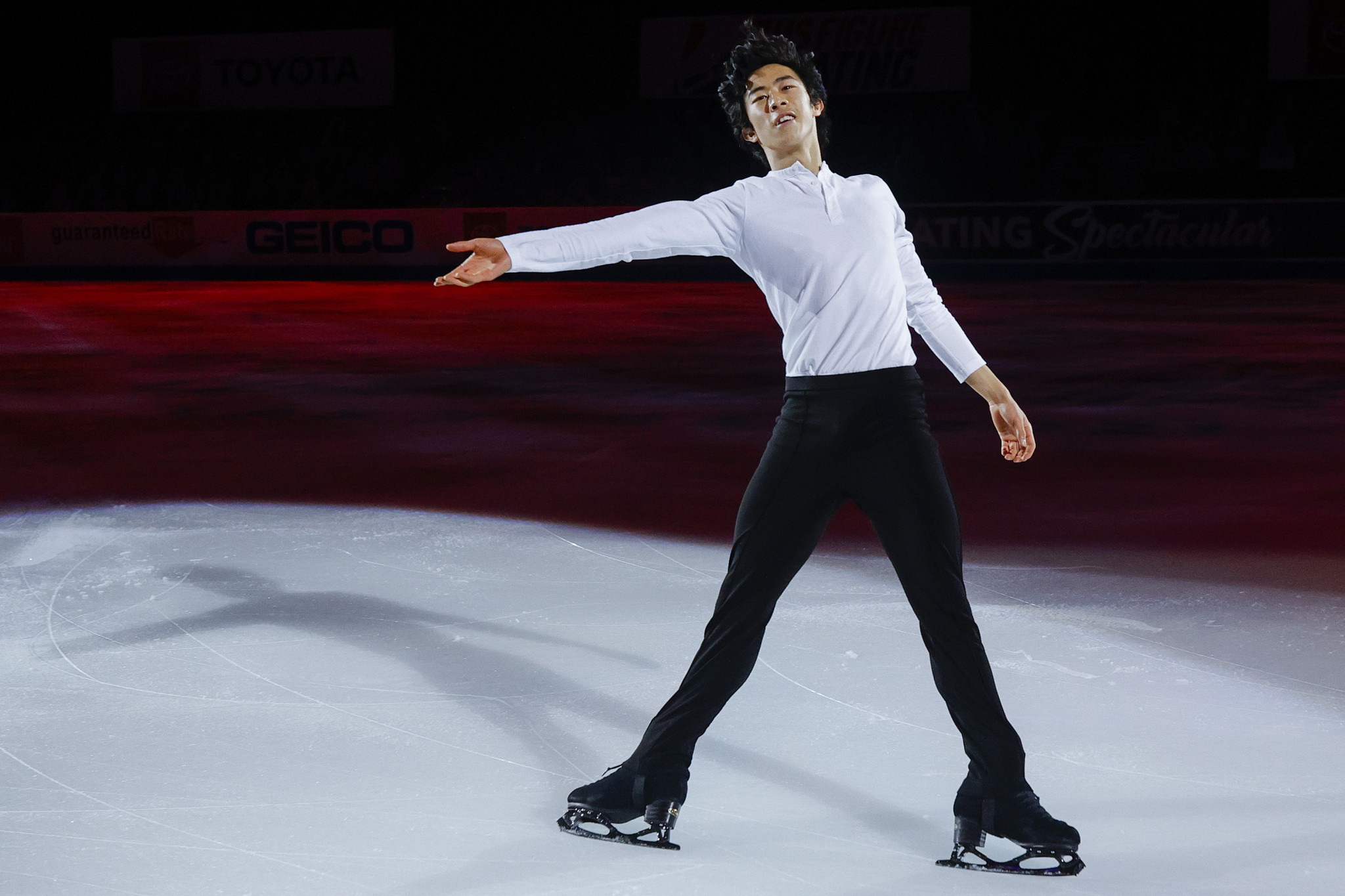 American Olympic medallist Nathan Chen agreed with Evan Bates' comments, but said the Olympic Games helped to raise awareness of human rights concerns ©Getty Images