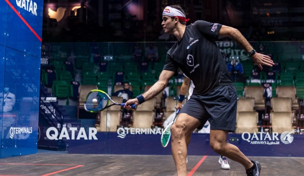 Peruvian Diego Elias came from two games behind to beat France's Grégoire Marche ©PSA