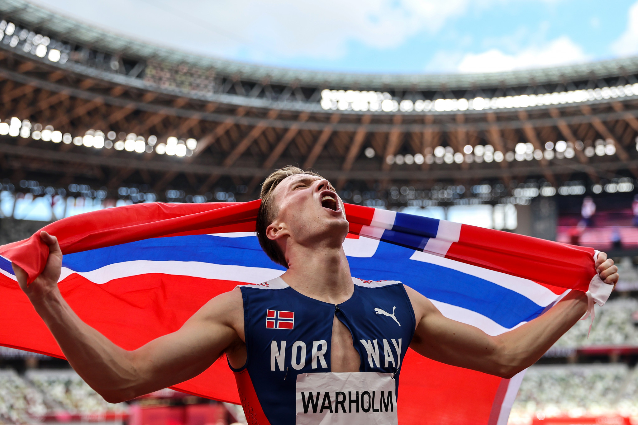 Karsten Warholm became the first man to run 400m hurdles quicker than 46 seconds this  ©Getty Images