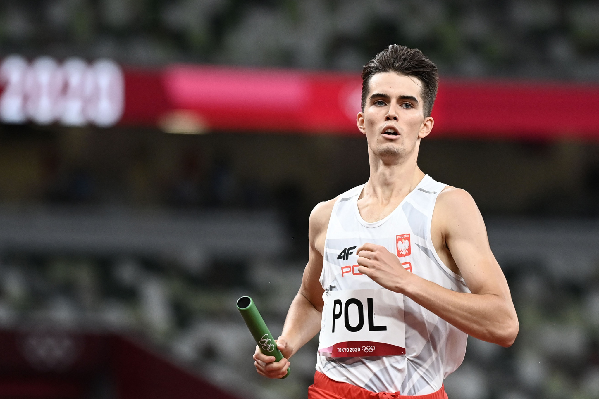 Kajetan Duszyński won a gold medal in the mixed 4x400m relay with Poland at Tokyo 2020  ©Getty Images