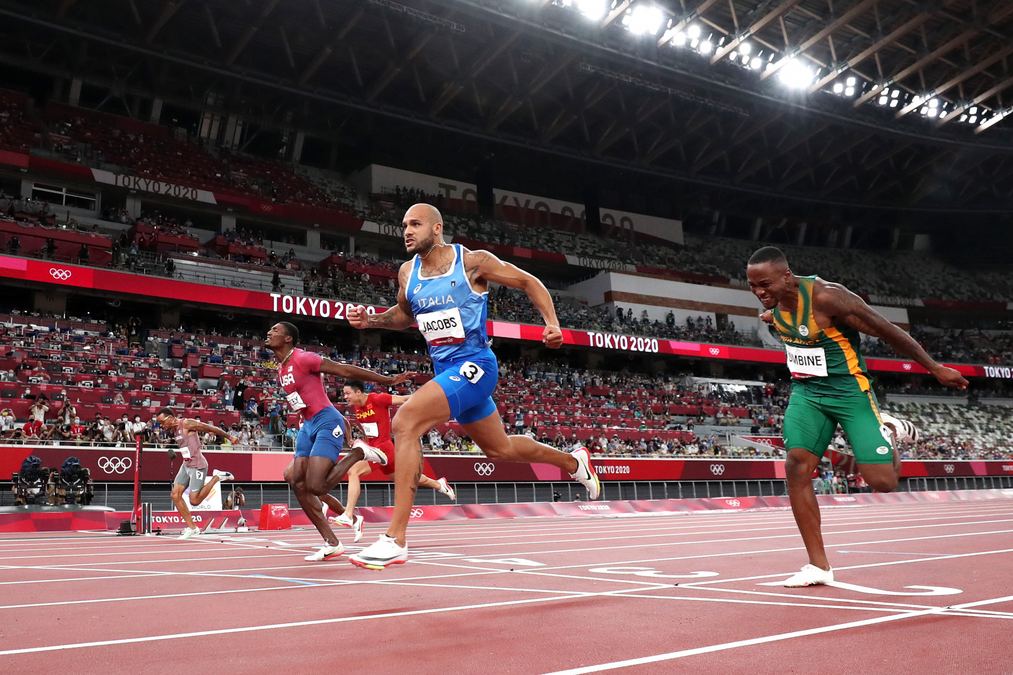 Marcell Jacobs was the surprise winner of the Olympic 100m at Tokyo 2020 - then added a second gold medal in the 4x100m ©Getty Images