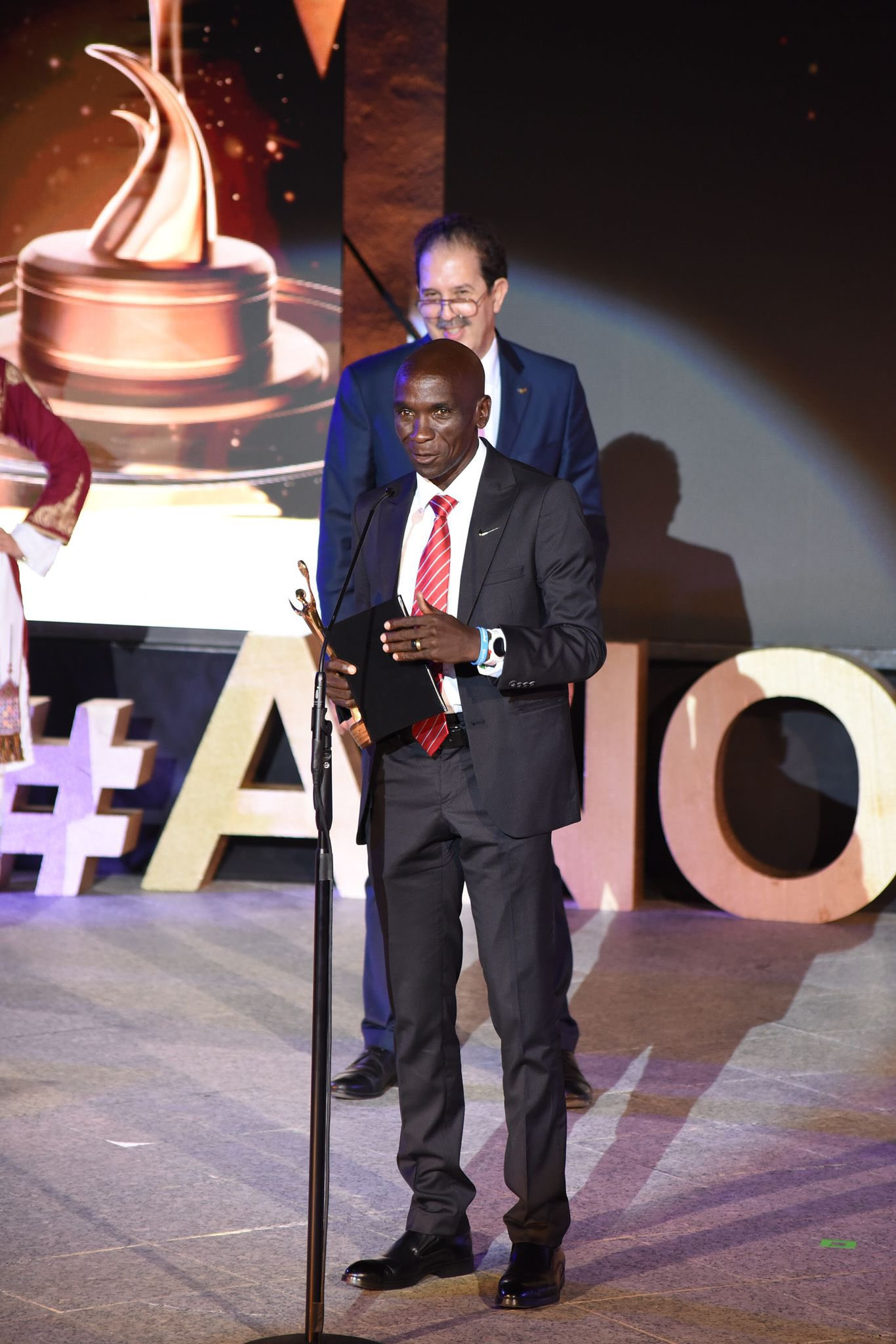 Kenyan marathon star Eliud Kipchoge scooped the best male athlete of Tokyo 2020 award ©Eliud Kipchoge/Twitter