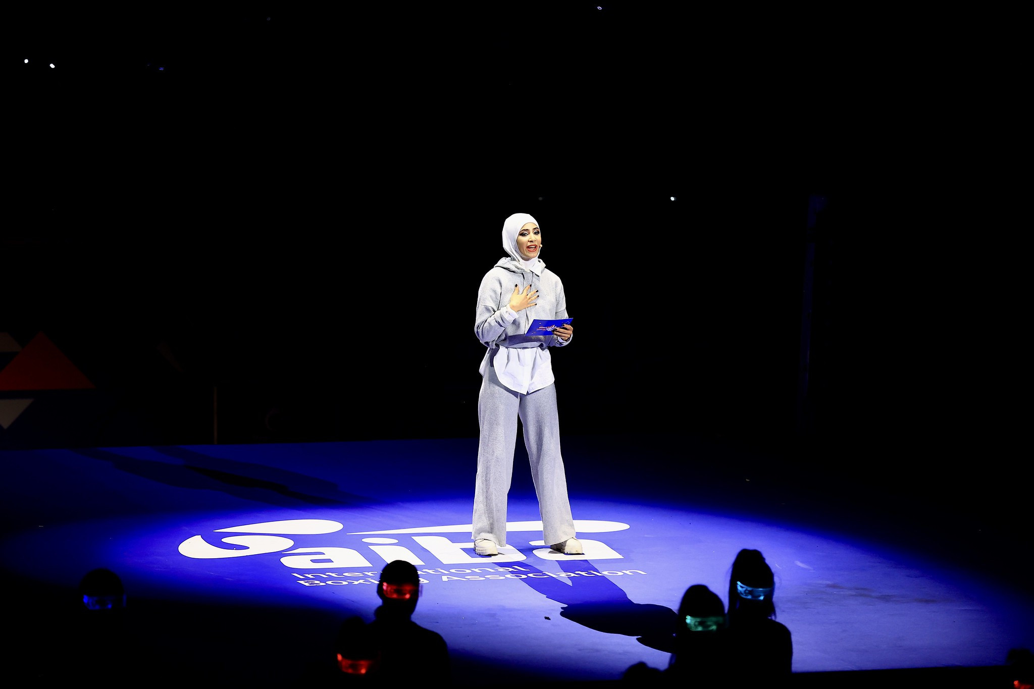 German and AIBA ambassador Zeina Nassar spoke about being a Muslim boxer during the Opening Ceremony ©AIBA