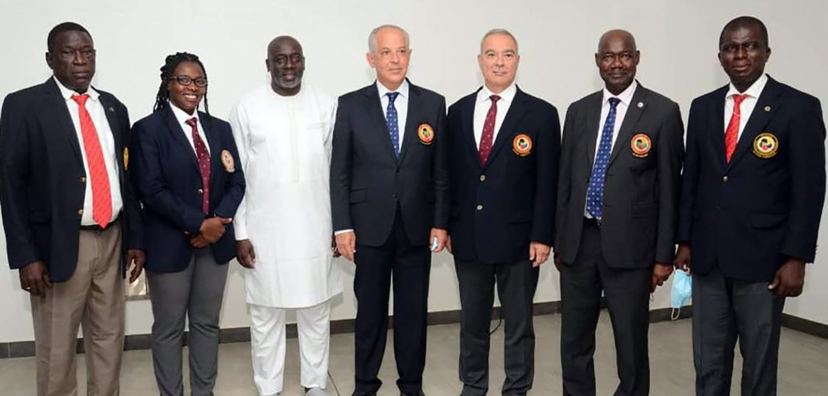 WKF vice-president Bechir Cherif, centre, was among those in attendance ©WKF