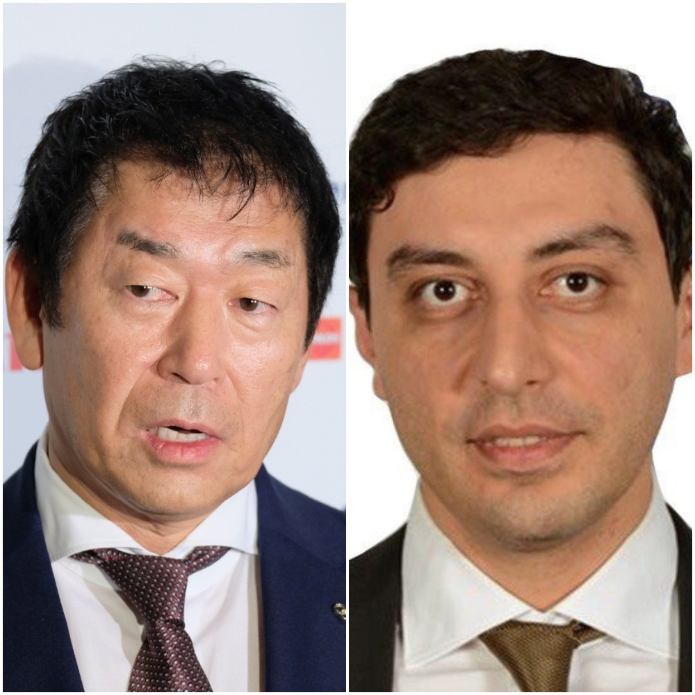 Morinari Watanabe and Farid Gayibov will go head-to-head in the upcoming FIG election ©Getty Images/UEG