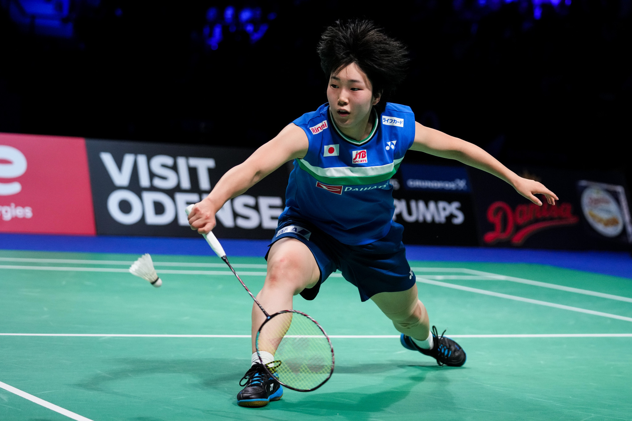 Women's number one seed Akane Yamaguchi eased through her round-of-16 contest against Evgeniya Kosetskaya ©Getty Images