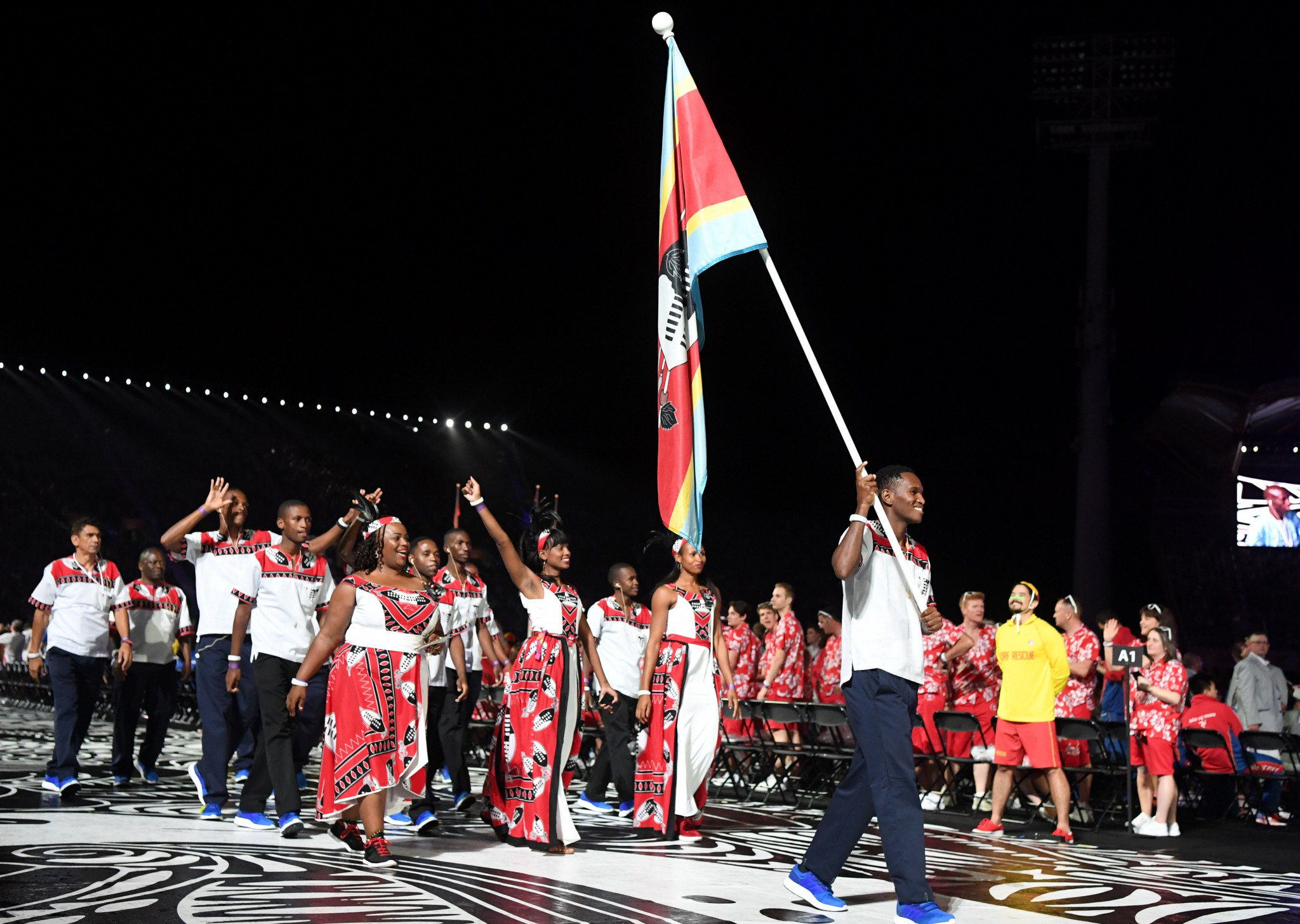 Eswatini marching at Gold Coast 2018, when they were still known as Swaziland ©Getty Images
