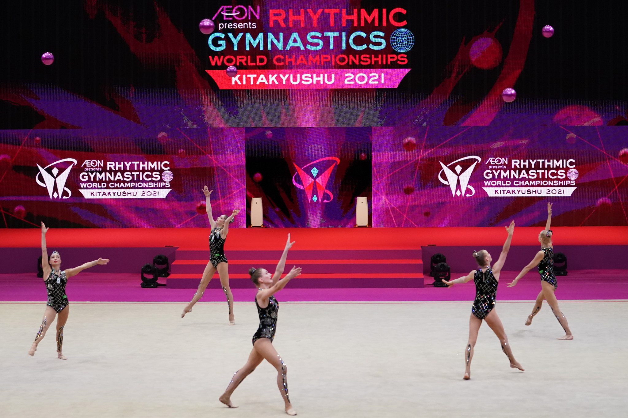 The Russian Gymnastics Federation scored 88.350 to win the group all-around final at the Rhythmic Gymnastics World Championships ©Getty Images