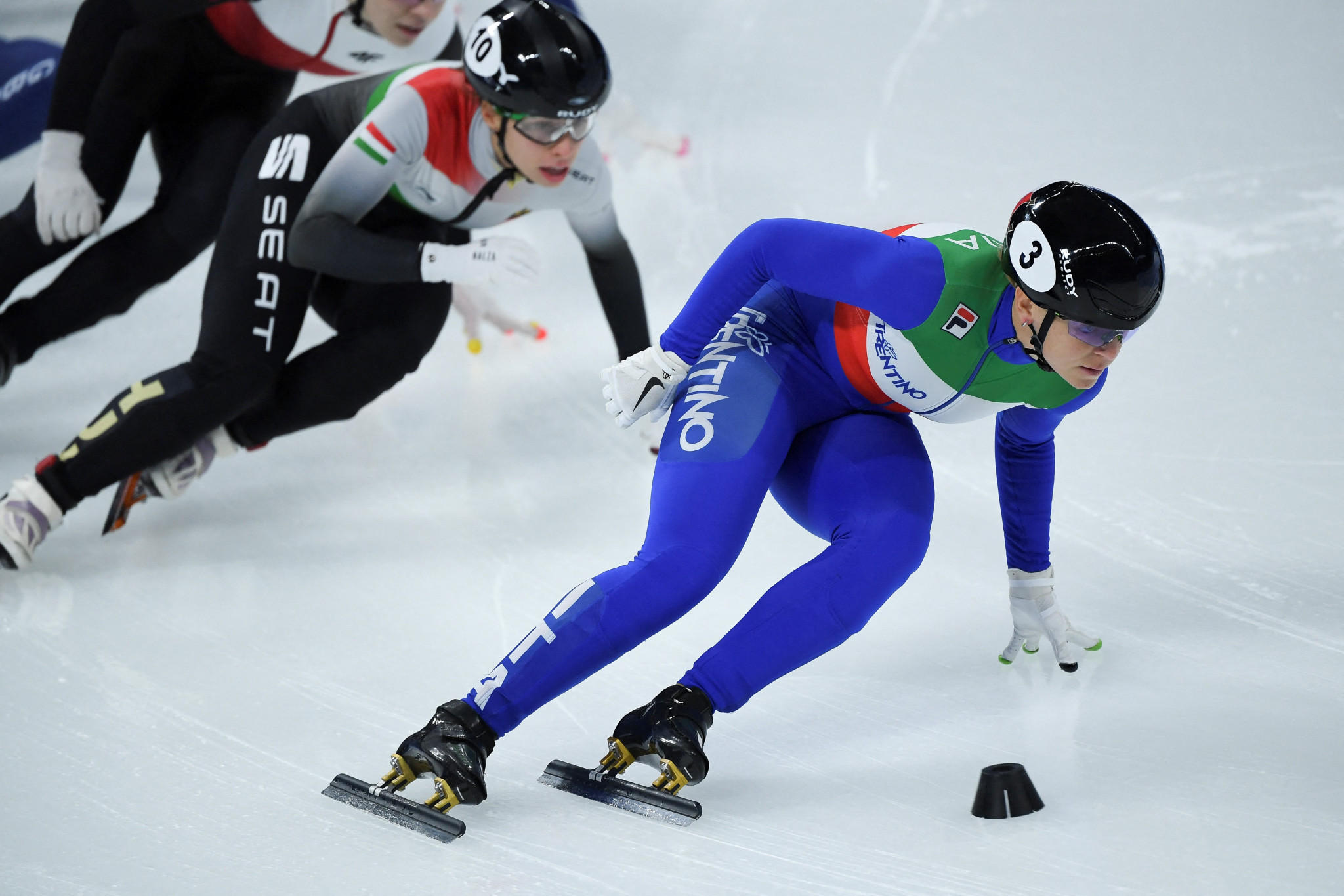 Arianna Fontana won the women's 500m at the ISU Short Track Speed Skating World Cup event in Nagoya ©Getty Images