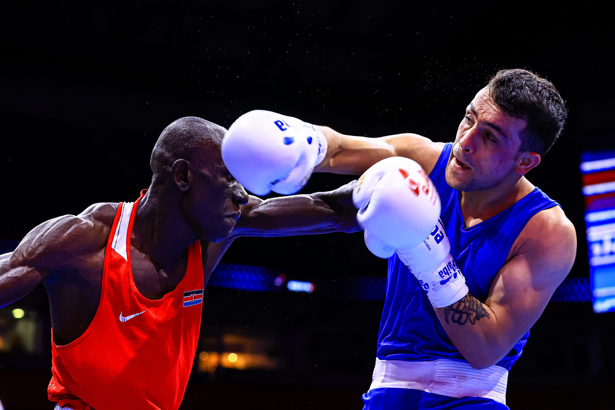 Suliman Aslami gave FCT its first win of the day by beating Kenya's Edwin Owuor ©AIBA