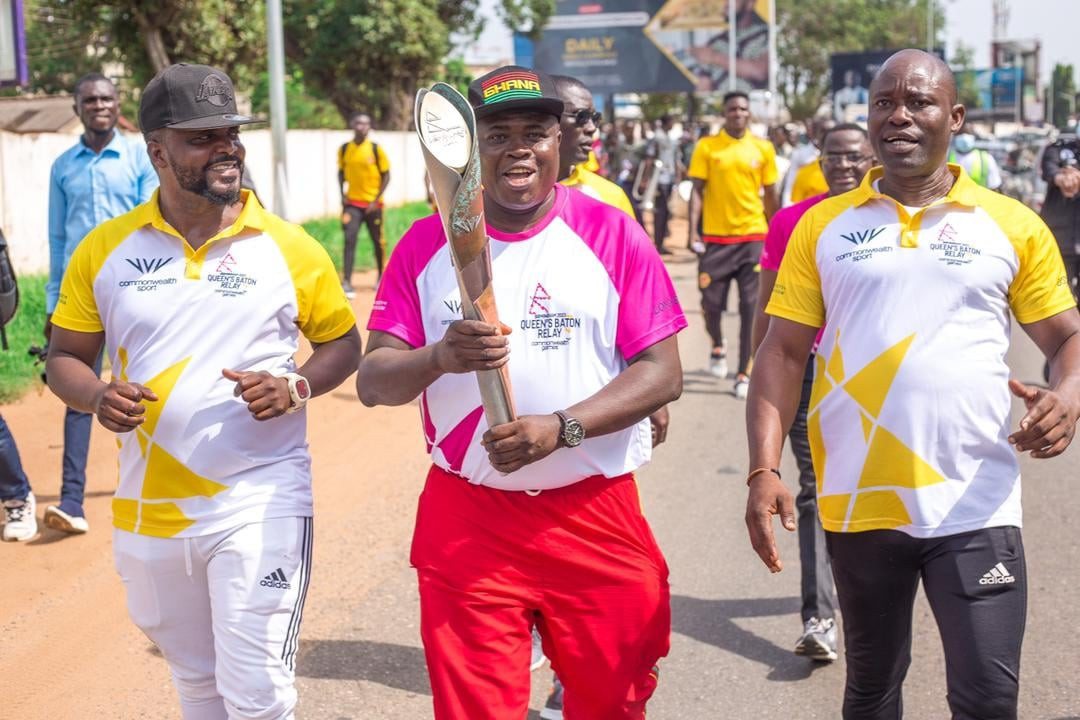 Several sports stars took part in the Queen's Baton Relay when it visited Ghana ©Ghana Olympic Committee