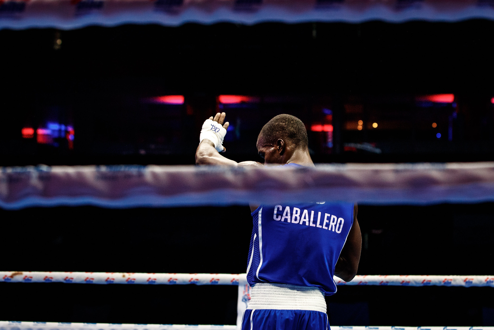 Cuba's Osvel Caballero Garcia is into the last eight of the under-57kg category ©AIBA