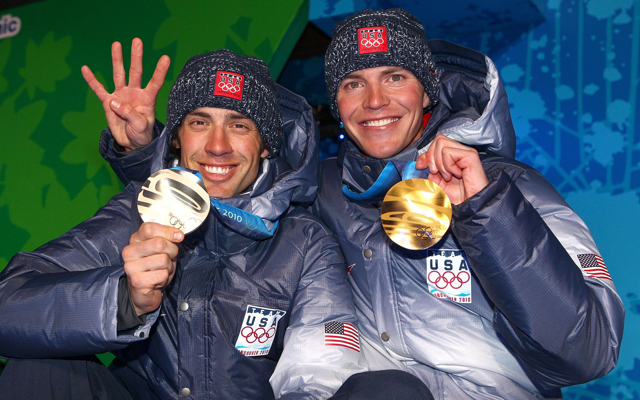 The United States have won four Olympic medals in Nordic combined - all at Vancouver 2010 when Billy Demong, right, and Johnny Spillane, left, won gold and silver in the large hill/10km event ©Getty Images