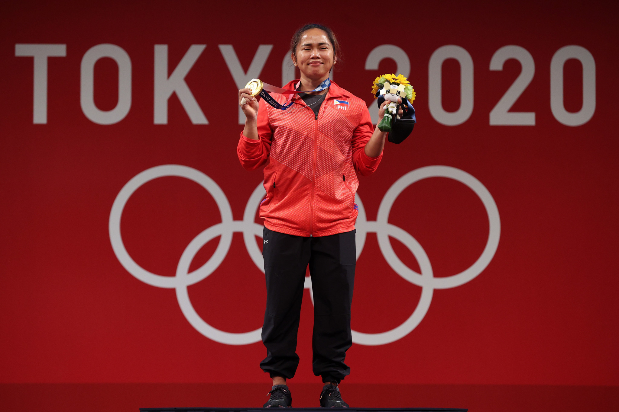 The Philippines' Hidilyn Diaz will have to change weight category from the 55kg gold medal she won at Tokyo 2020 ©Getty Images